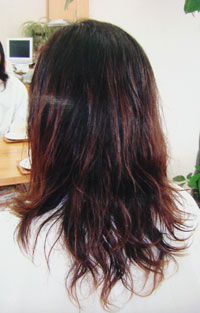 ヘアショップ ペパーミント エアウェーブ施工後